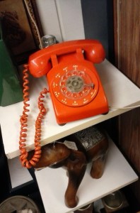 Phone at Portland antique shop. Circa 1971